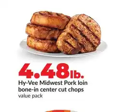 Hy-Vee Hy-Vee Midwest Pork loin bone-in center cut chops offer