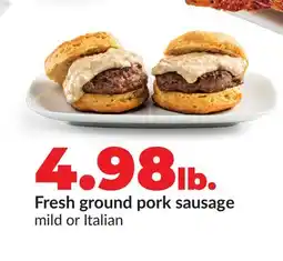 Hy-Vee Fresh ground pork sausage offer