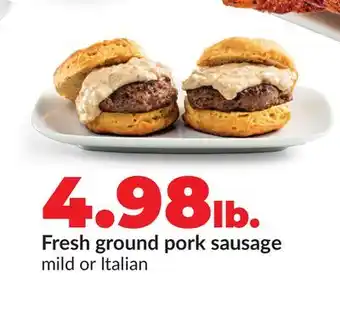 Hy-Vee Fresh ground pork sausage offer