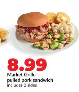 Hy-Vee Market Grille pulled pork sandwich offer