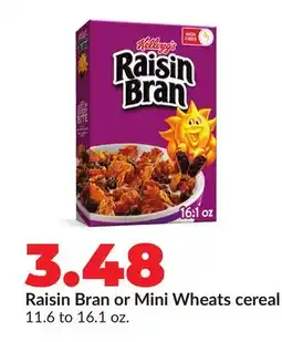 Hy-Vee Raisin Bran or Mini Wheats cereal offer