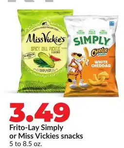 Hy-Vee Frito-Lay Simply or Miss Vickies snacks offer