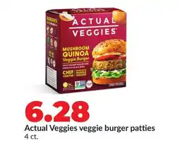 Hy-Vee Actual Veggies veggie burger patties offer