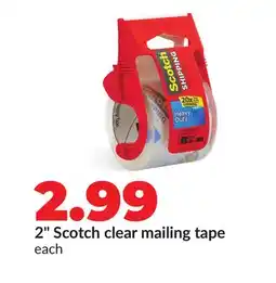 Hy-Vee 2 Scotch clear mailing tape offer