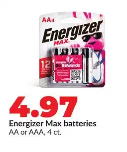 Hy-Vee Energizer Max batteries offer