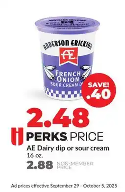 Hy-Vee AE Dairy dip or sour cream offer