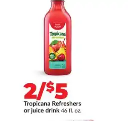 Hy-Vee Tropicana Refreshers or juice drink offer