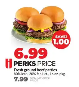 Hy-Vee Fresh ground beef patties offer