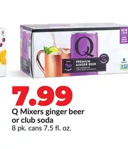 Hy-Vee Q Mixers ginger beer or club soda offer