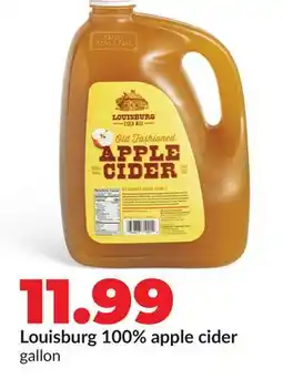Hy-Vee Louisburg 100% apple cider offer