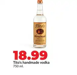 Hy-Vee Tito's handmade vodka offer