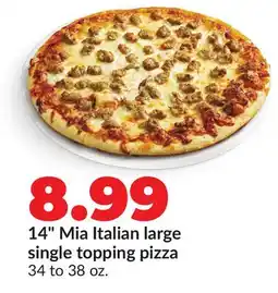 Hy-Vee 14 Mia Italian large single topping pizza offer