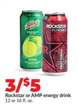 Hy-Vee Rockstar or AMP energy drink offer