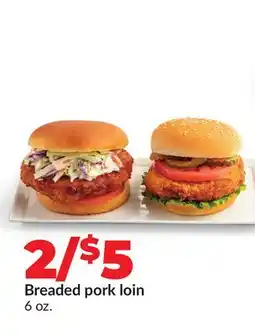 Hy-Vee Breaded pork loin offer