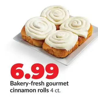 Hy-Vee Bakery-fresh gourmet cinnamon rolls offer