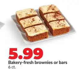 Hy-Vee Bakery-fresh brownies or bars offer