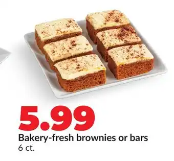 Hy-Vee Bakery-fresh brownies or bars offer