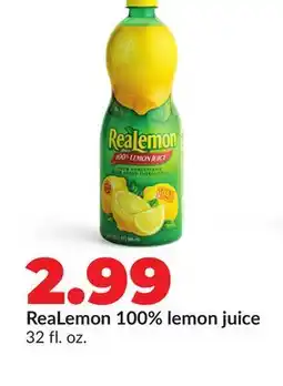 Hy-Vee ReaLemon 100% lemon juice offer