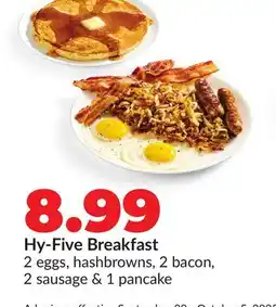 Hy-Vee Hy-Five Breakfast offer