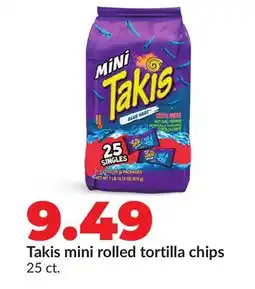 Hy-Vee Takis mini rolled tortilla chips offer