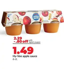 Hy-Vee Hy-Vee apple sauce offer
