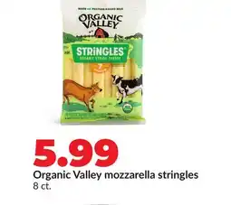Hy-Vee Organic Valley mozzarella stringles offer