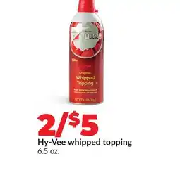 Hy-Vee Hy-Vee whipped topping offer