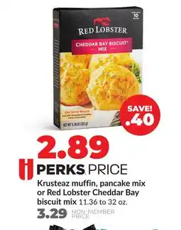 Hy-Vee Krusteaz muffin, pancake mix or Red Lobster Cheddar Bay biscuit mix offer