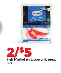 Hy-Vee Fish Market imitation crab meat offer