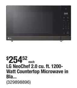 The Home Depot LG NeoChef 2.0 cu. ft. 1200-Watt Countertop Microwave in Black Stainless Steel with Smart Inverter offer