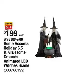 The Home Depot Home Accents Holiday 6.5 ft. Gruesome Grounds Animated LED Witches Scene offer
