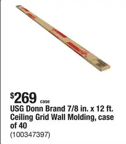 The Home Depot USG Donn Brand 7/8 in. x 12 ft. Ceiling Grid Wall Molding, case of 40 offer