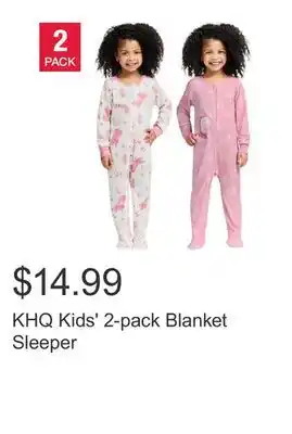Costco KHQ Kids' 2-pack Blanket Sleeper offer