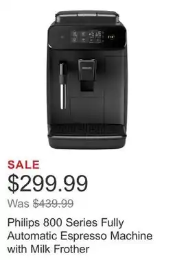 Costco Philips 800 Series Fully Automatic Espresso Machine with Milk Frother offer