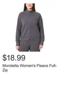 Costco Mondetta Women's Fleece Full-Zip offer