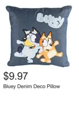 Costco Bluey Denim Deco Pillow offer