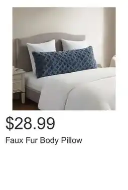 Costco Faux Fur Body Pillow offer