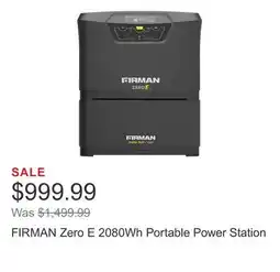 Costco FIRMAN Zero E 2080Wh Portable Power Station offer