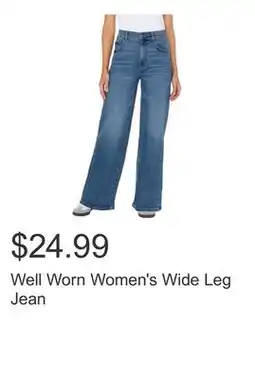 Costco Well Worn Women's Wide Leg Jean offer