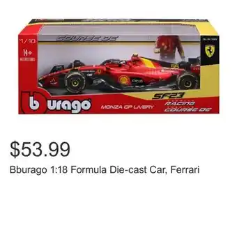 Costco Bburago 1:18 Formula Die-cast Car, Ferrari offer