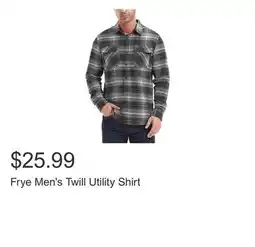 Costco Frye Men's Twill Utility Shirt offer
