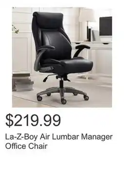 Costco La-Z-Boy Air Lumbar Manager Office Chair offer
