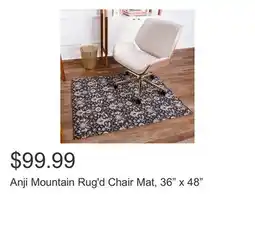 Costco Anji Mountain Rug'd Chair Mat, 36 x 48 offer