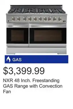 Costco NXR 48 Inch. Freestanding GAS Range with Convection Fan offer