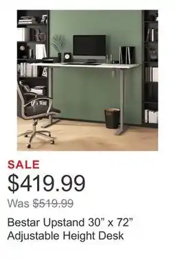 Costco Bestar Upstand 30 x 72 Adjustable Height Desk offer