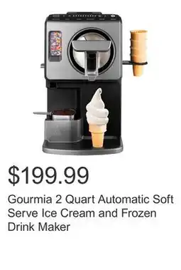 Costco Gourmia 2 Quart Automatic Soft Serve Ice Cream and Frozen Drink Maker offer
