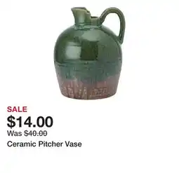 Belk Ceramic Pitcher Vase offer