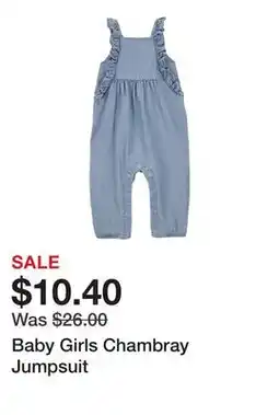 Belk Baby Girls Chambray Jumpsuit offer
