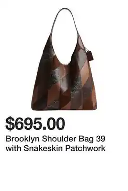 Belk Brooklyn Shoulder Bag 39 with Snakeskin Patchwork offer