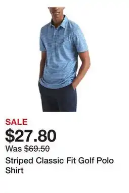 Belk Striped Classic Fit Golf Polo Shirt offer